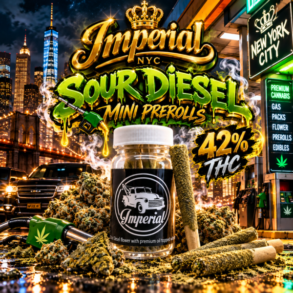 IMPERIAL NYC SOUR DIESEL MOONROCK MINI PREROLLS - 5X 0.7G - 42% THC