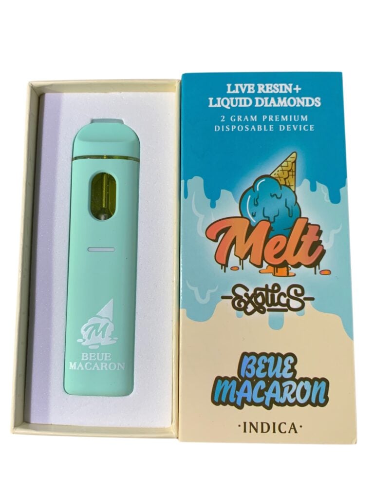 MELT EXOTIC - BLUE MACARON - LIVE RESIN + DIAMONDS - 2G AIO (INDICA)